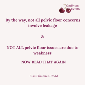 different pelvic floor issues